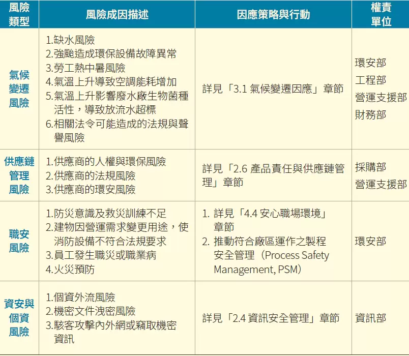 風險衝擊及因應策略